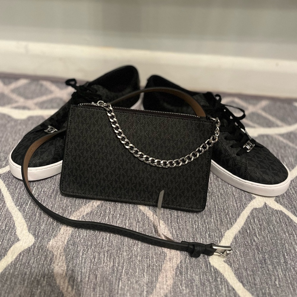 New Michael Kors Keaton Sneakers & New Signature MK Logo Belt Fanny Pack